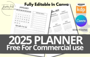 Fully Editable Canva Planner KDP 2025