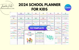 2024 School Planner For Kids Canva Template