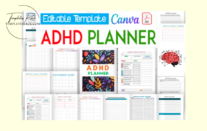 ADHD Planner Canva KDP